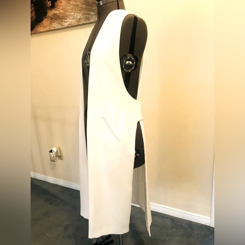 Riva Unique Style White Long Vest